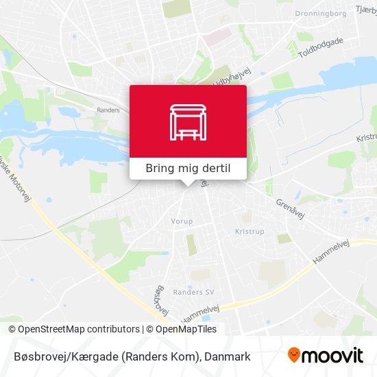 Bøsbrovej / Kærgade (Randers Kom) kort
