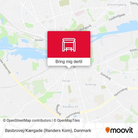 Bøsbrovej / Kærgade (Randers Kom) kort