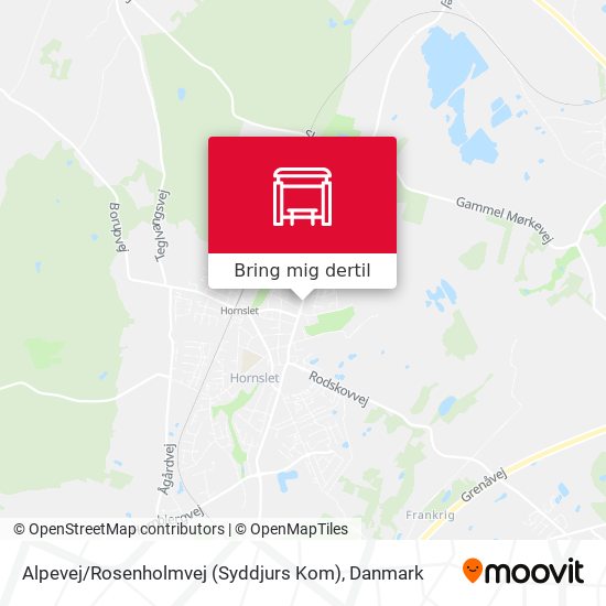 Alpevej / Rosenholmvej (Syddjurs Kom) kort