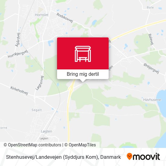 Stenhusevej / Landevejen (Syddjurs Kom) kort