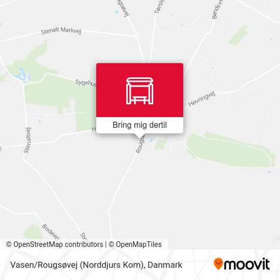 Vasen / Rougsøvej (Norddjurs Kom) kort