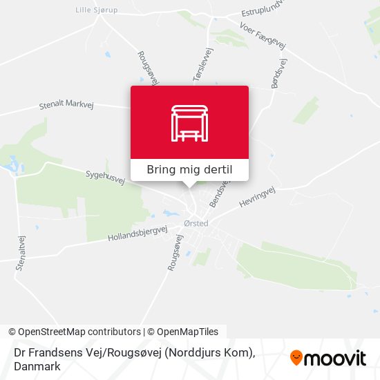 Dr Frandsens Vej / Rougsøvej (Norddjurs Kom) kort