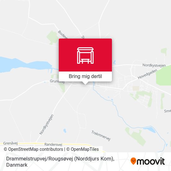 Drammelstrupvej / Rougsøvej (Norddjurs Kom) kort