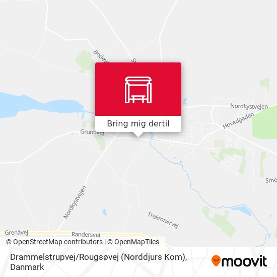 Drammelstrupvej / Rougsøvej (Norddjurs Kom) kort