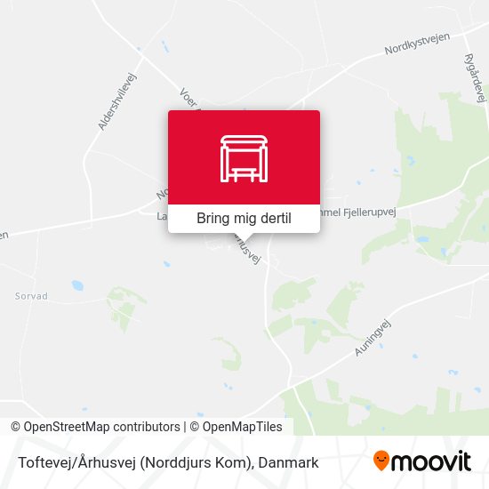 Toftevej / Århusvej (Norddjurs Kom) kort