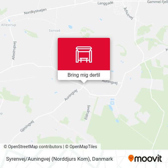 Syrenvej / Auningvej (Norddjurs Kom) kort