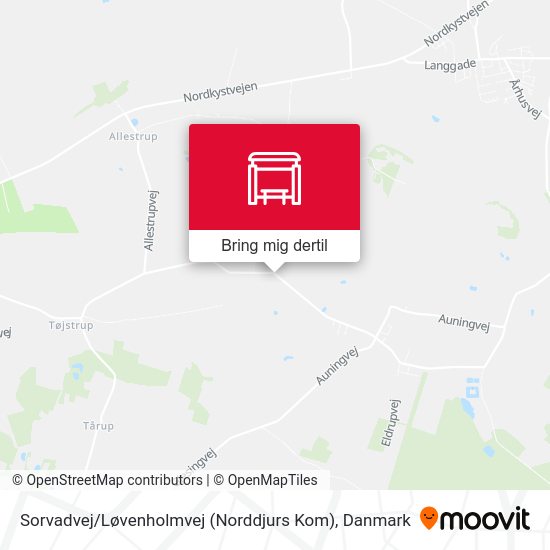 Sorvadvej / Løvenholmvej (Norddjurs Kom) kort