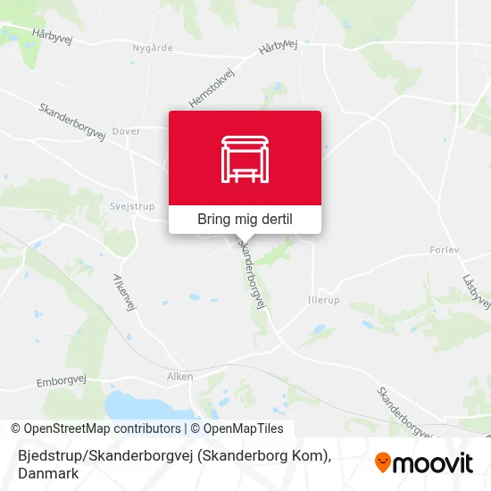 Bjedstrup / Skanderborgvej (Skanderborg Kom) kort