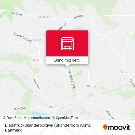 Bjedstrup / Skanderborgvej (Skanderborg Kom) kort