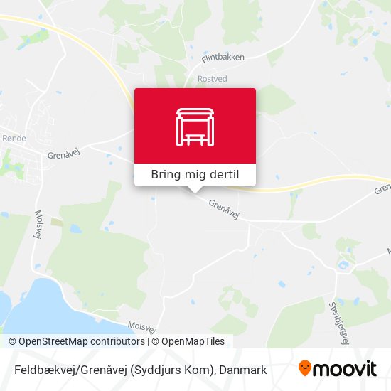 Feldbækvej / Grenåvej (Syddjurs Kom) kort