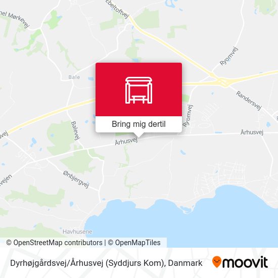 Dyrhøjgårdsvej / Århusvej (Syddjurs Kom) kort