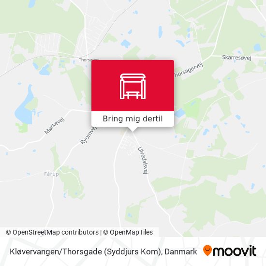 Kløvervangen / Thorsgade (Syddjurs Kom) kort