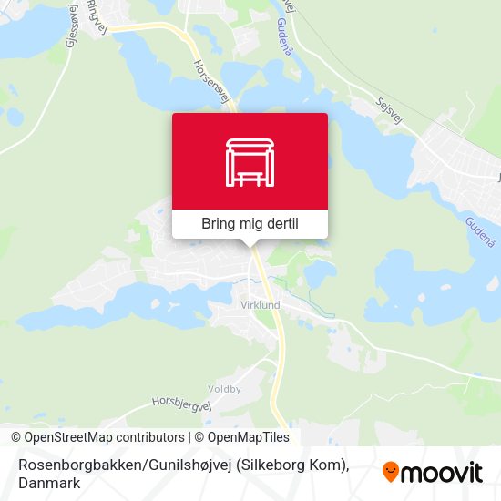 Rosenborgbakken / Gunilshøjvej (Silkeborg Kom) kort