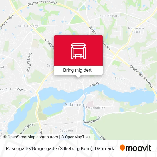 Rosengade / Borgergade (Silkeborg Kom) kort