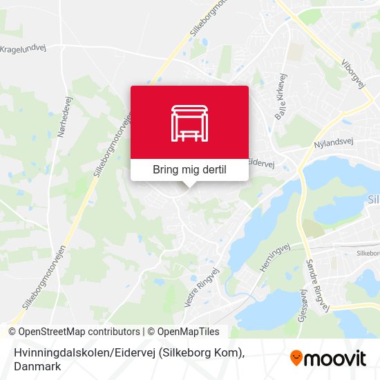 Hvinningdalskolen / Eidervej (Silkeborg Kom) kort