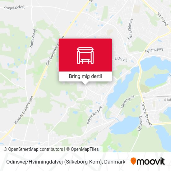 Odinsvej / Hvinningdalvej (Silkeborg Kom) kort