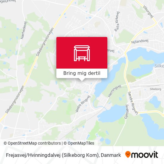 Frejasvej / Hvinningdalvej (Silkeborg Kom) kort