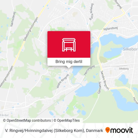 V. Ringvej / Hvinningdalvej (Silkeborg Kom) kort