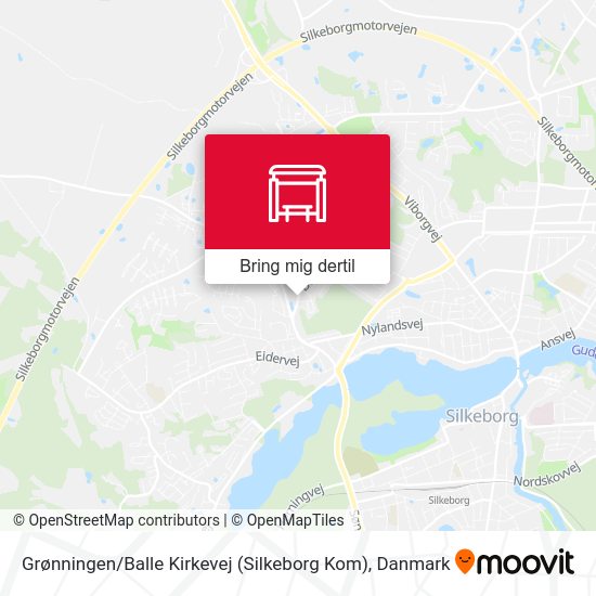 Grønningen / Balle Kirkevej (Silkeborg Kom) kort