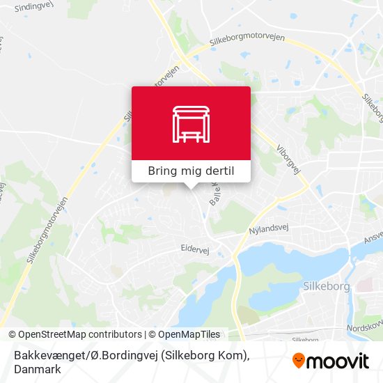 Bakkevænget / Ø.Bordingvej (Silkeborg Kom) kort