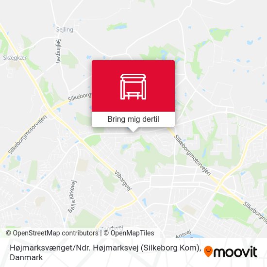 Højmarksvænget / Ndr. Højmarksvej (Silkeborg Kom) kort