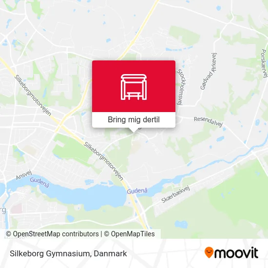 Silkeborg Gymnasium kort