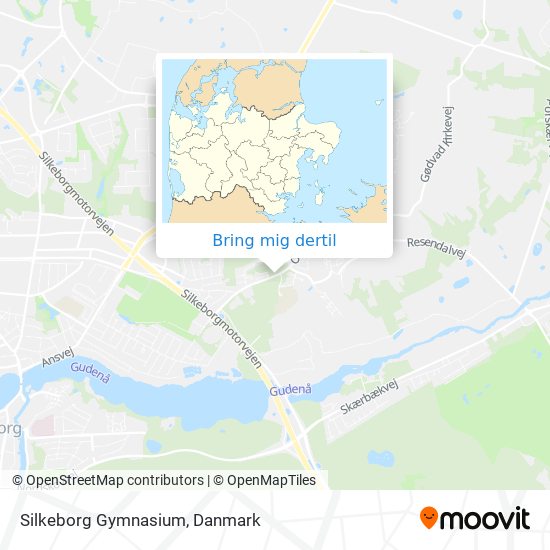 Silkeborg Gymnasium kort