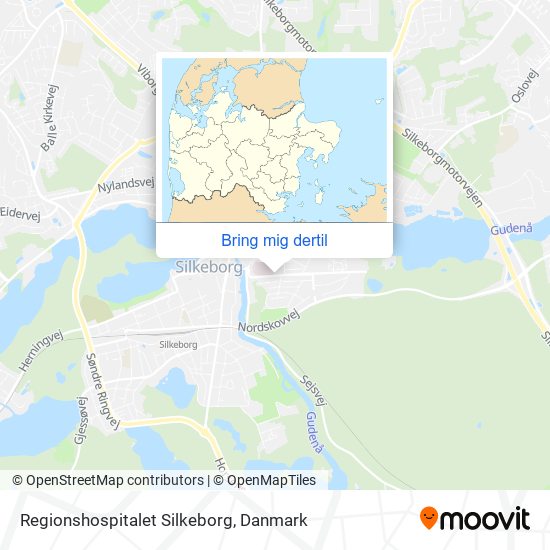 Regionshospitalet Silkeborg kort