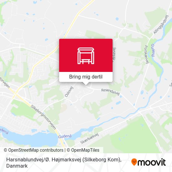 Harsnablundvej / Ø. Højmarksvej (Silkeborg Kom) kort