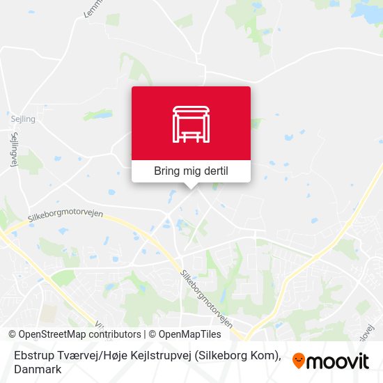 Ebstrup Tværvej / Høje Kejlstrupvej (Silkeborg Kom) kort
