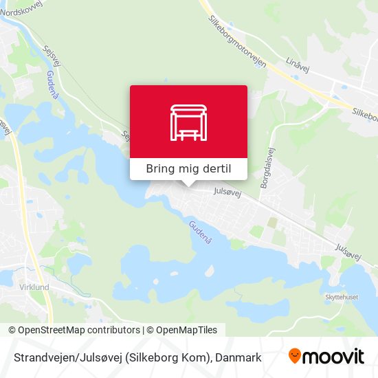Strandvejen / Julsøvej (Silkeborg Kom) kort