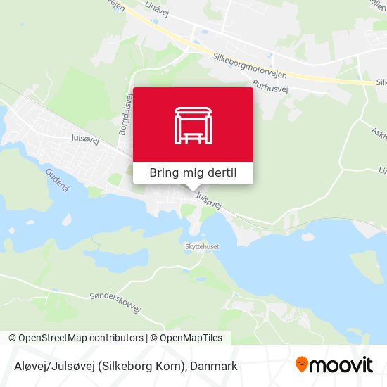 Aløvej / Julsøvej (Silkeborg Kom) kort