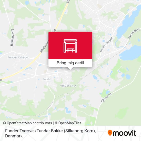 Funder Tværvej / Funder Bakke (Silkeborg Kom) kort