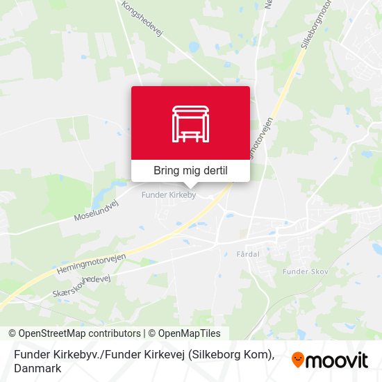 Funder Kirkebyv. / Funder Kirkevej (Silkeborg Kom) kort