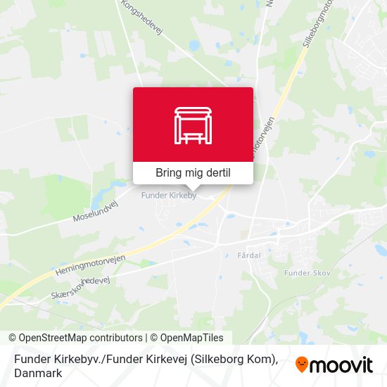 Funder Kirkebyv. / Funder Kirkevej (Silkeborg Kom) kort