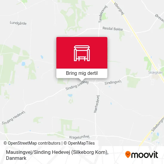 Mausingvej / Sinding Hedevej (Silkeborg Kom) kort