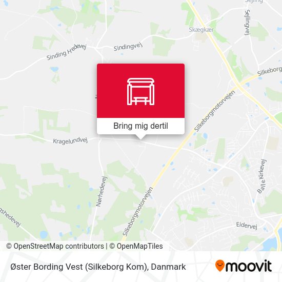 Øster Bording Vest (Silkeborg Kom) kort