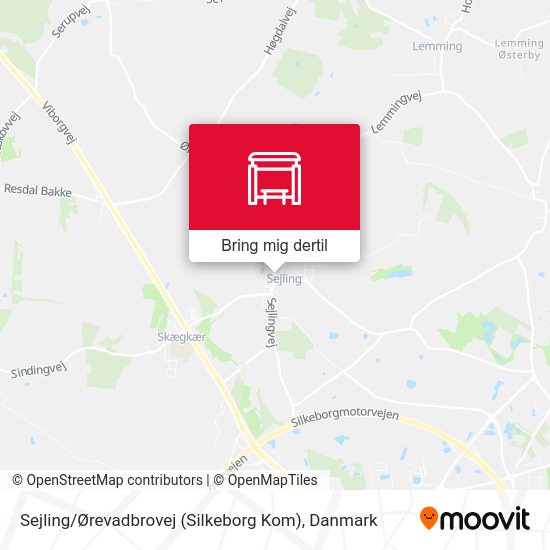 Sejling / Ørevadbrovej (Silkeborg Kom) kort
