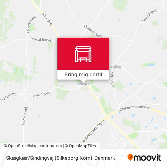 Skægkær / Sindingvej (Silkeborg Kom) kort