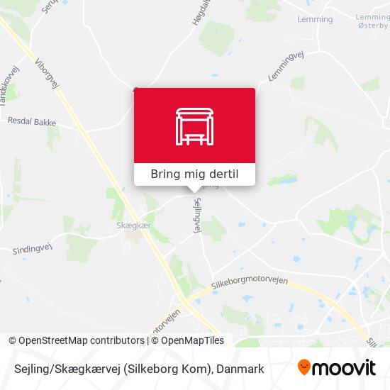 Sejling / Skægkærvej (Silkeborg Kom) kort