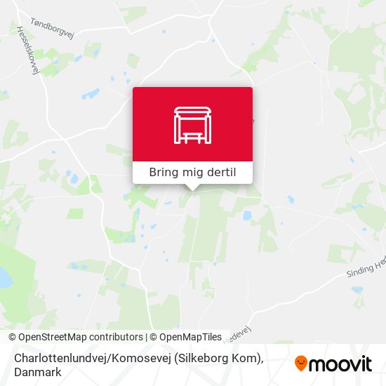 Charlottenlundvej / Komosevej (Silkeborg Kom) kort