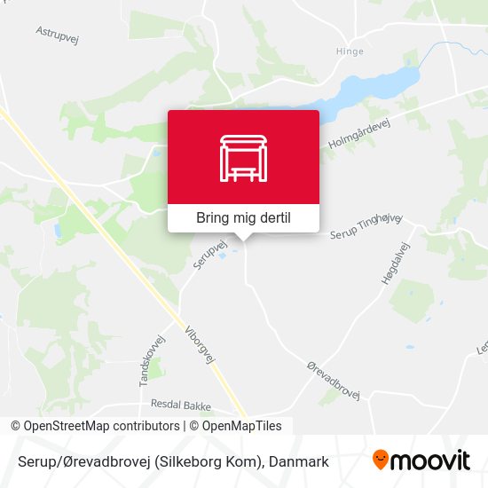 Serup / Ørevadbrovej (Silkeborg Kom) kort