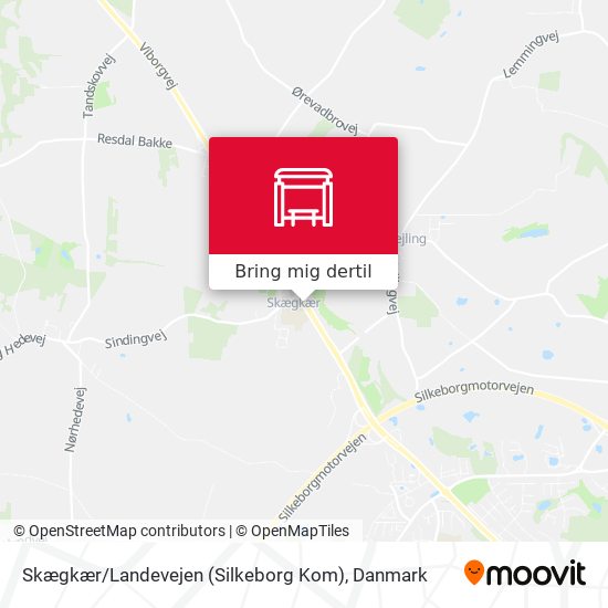 Skægkær / Landevejen (Silkeborg Kom) kort