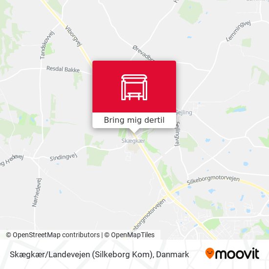 Skægkær / Landevejen (Silkeborg Kom) kort