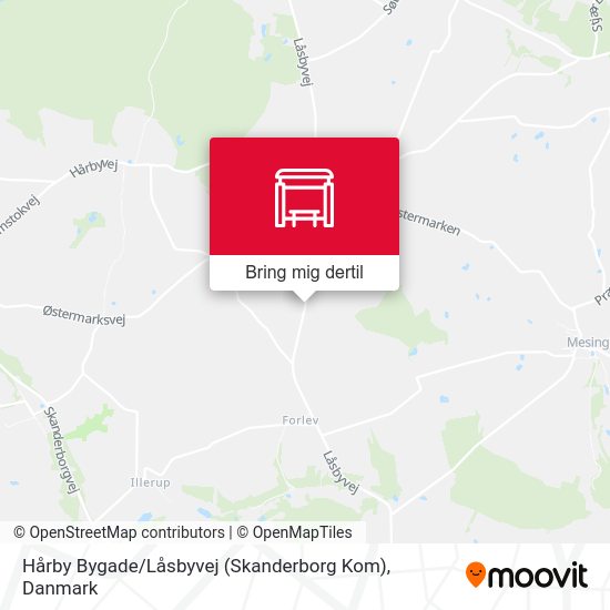 Hårby Bygade / Låsbyvej (Skanderborg Kom) kort