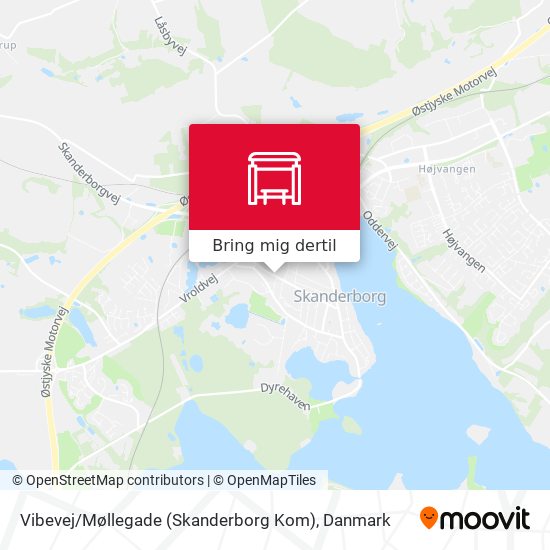 Vibevej / Møllegade (Skanderborg Kom) kort