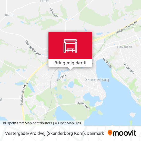 Vestergade / Vroldvej (Skanderborg Kom) kort