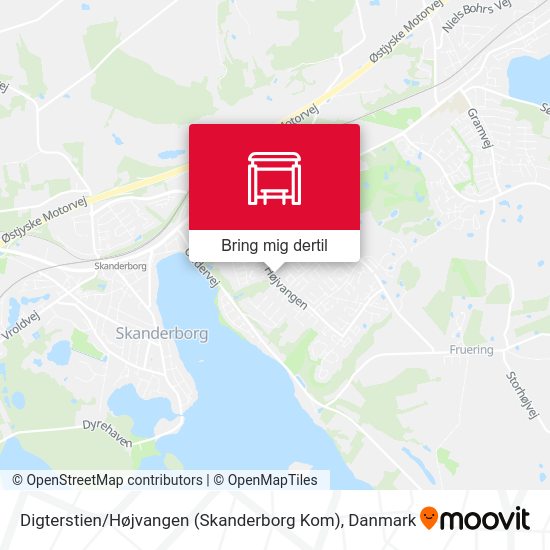 Digterstien / Højvangen (Skanderborg Kom) kort