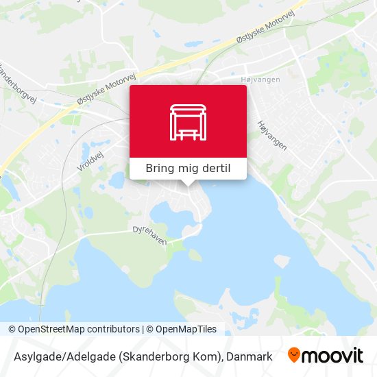 Asylgade / Adelgade (Skanderborg Kom) kort