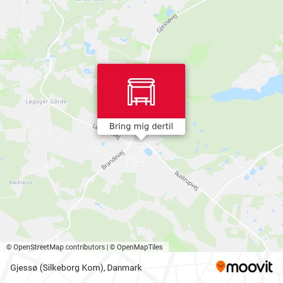 Gjessø (Silkeborg Kom) kort